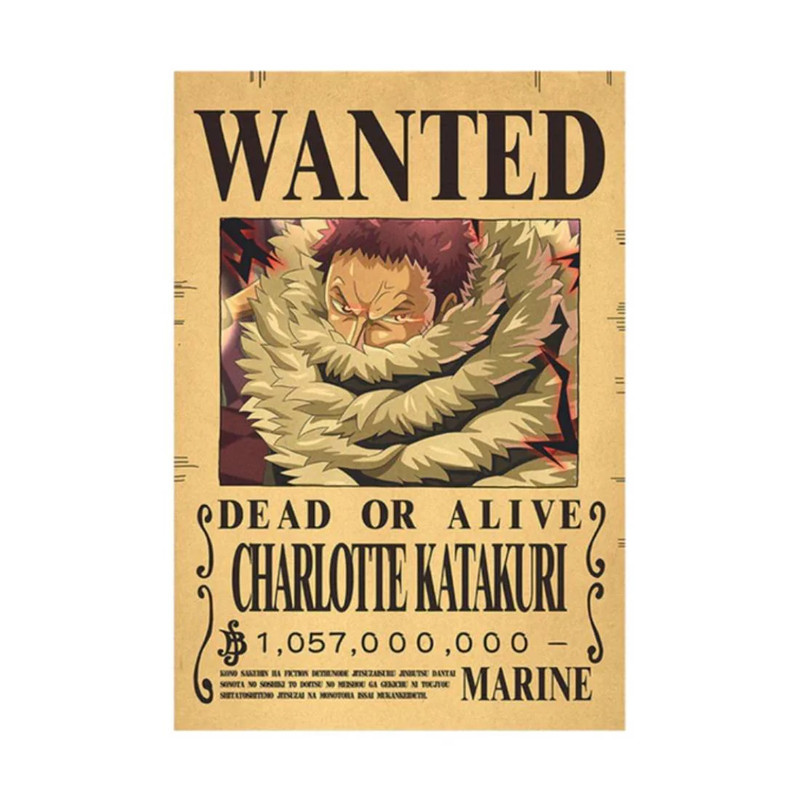 Framed Wanted Dead Or Alive Charlotte Katakuri Paper Poster - (42X30CM) ملصق
